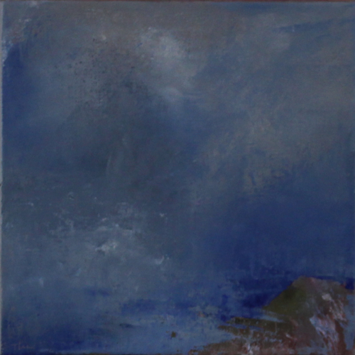 Bass Rocks, Gloucester oil, 8" x 8"