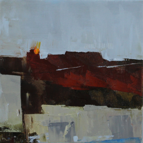 Moroccan Village oil, 8" x 8"