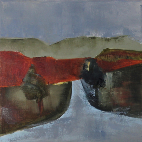 The Road Not Taken oil, 12" x 12"