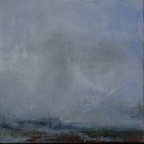 Storm on the Marsh oil, 8" x 8"