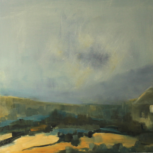 Beach House, oil on gallery-wrapped canvas, 18×18x1.5” $900 oil on gallery-wrapped canvas, 18”x18”x1.5 ” Available at <a href="https://13forest.com/">13 FOREST Gallery</a>, 167A Mass. Ave., Arlington, MA