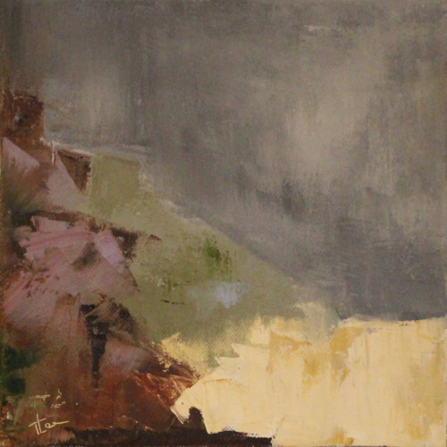 Spring, oil, 8" x 8"