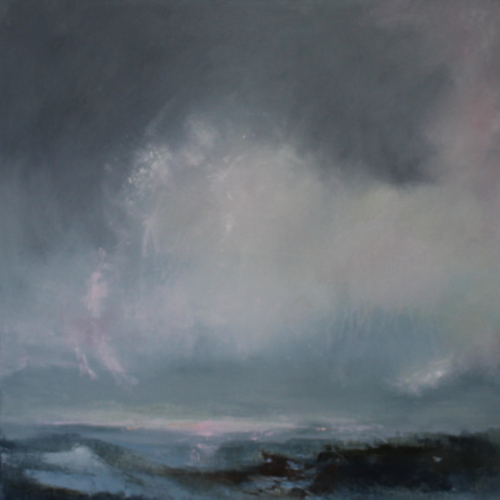 A Distant Northern Sea, oil on panel, 20×20 $850 Available at <a href="https://13forest.com/">13 FOREST Gallery</a>, 167A Mass. Ave., Arlington, MA