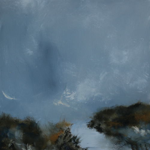 Homeward, oil on panel, 16"x16"