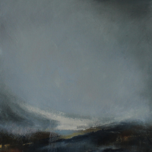 Night Wind Down, oil on canvas, 16"x16"