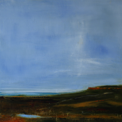 On the Marsh, oil on panel, 16"×16" $625 Available at <a href="https://13forest.com/">13 FOREST Gallery</a>, 167A Mass. Ave., Arlington, MA
