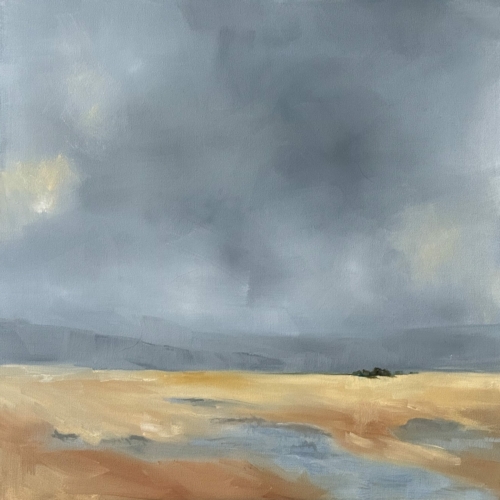 Evensong, oil on gallery-wrapped canvas, 24x24x1.5"