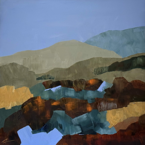 Journey’s End, oil on cradled panel, 18x18x2" Available at <a href="https://www.alpersfineart.com/">Alpers Fine Art</a>, 8 Dock Square, Rockport, MA $1500