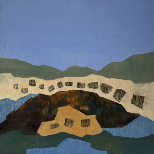 Memory, oil on cradled panel, 18x18x2" Available at <a href="https://www.alpersfineart.com/">Alpers Fine Art</a>, 8 Dock Square, Rockport, MA $1500