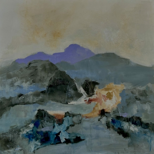 Tectonic Plates , oil on gallery-wrapped canvas, 20x20x1.5