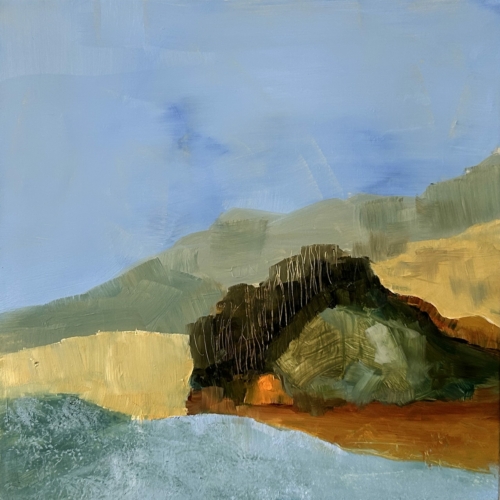 The Cave, oil on cradled panel, 10x10x2