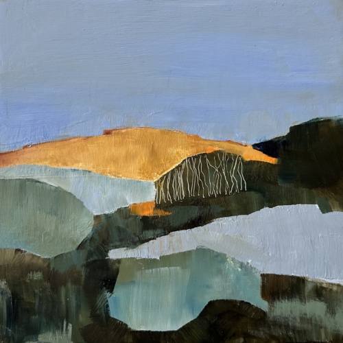Tidal Pools, oil on cradled panel, 10x10x2