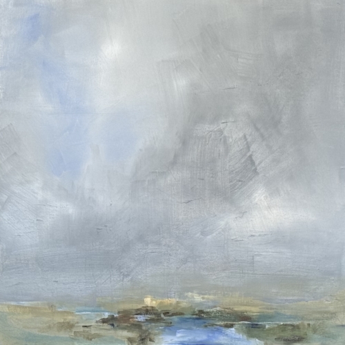 Tomorrow, oil on gallery-wrapped canvas, 20x20x1.5” Available at <a href="https://13forest.com/">13 FOREST Gallery</a>, 167A Mass. Ave., Arlington, MA